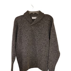 Peter Manning NYC Grey Men's Shawl Collar 100% Italian Merino Wool Sweater Sz 2x